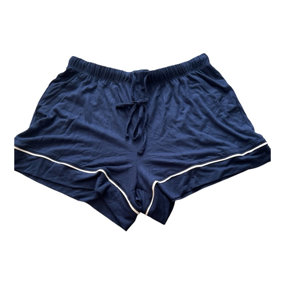 ❤️3/$15 New Auden Navy Pajama Shorts with White Piping- Size XS